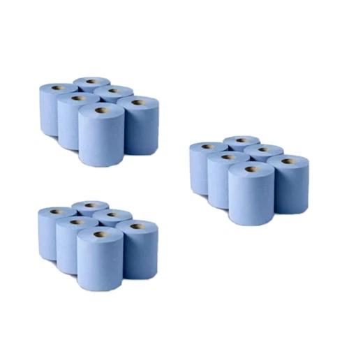 6-36pcs Blue Rolls Centrefeed 2 Ply Strong Absorbent Rolls Embossed Paper Towels