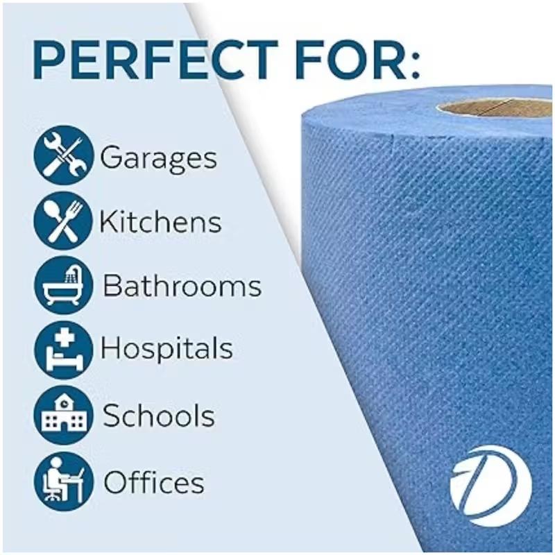 6-36pcs Blue Rolls Centrefeed 2 Ply Strong Absorbent Rolls Embossed Paper Towels