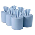 6-36pcs Blue Rolls Centrefeed 2 Ply Strong Absorbent Rolls Embossed Paper Towels